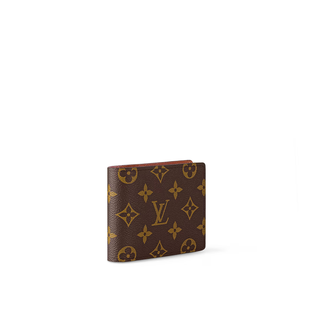 Luxury Monogram Premium Leather Wallet – Classic Brown Designer Edition for Men